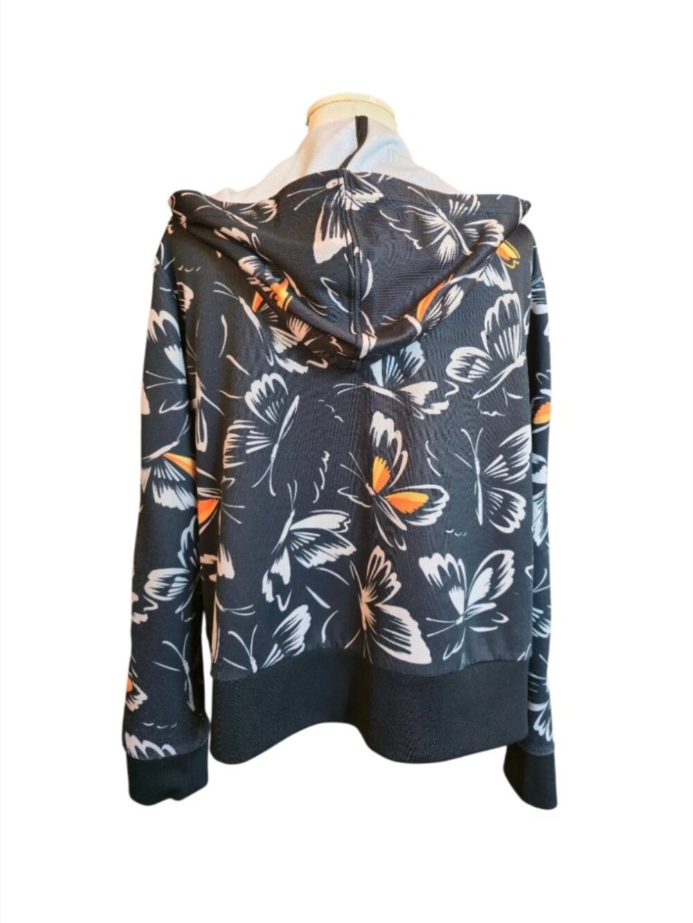 Adidas x Farm Rio Black Butterfly Print Hooded Full Zip Track Jacket, Size XL - Picture 3 of 7
